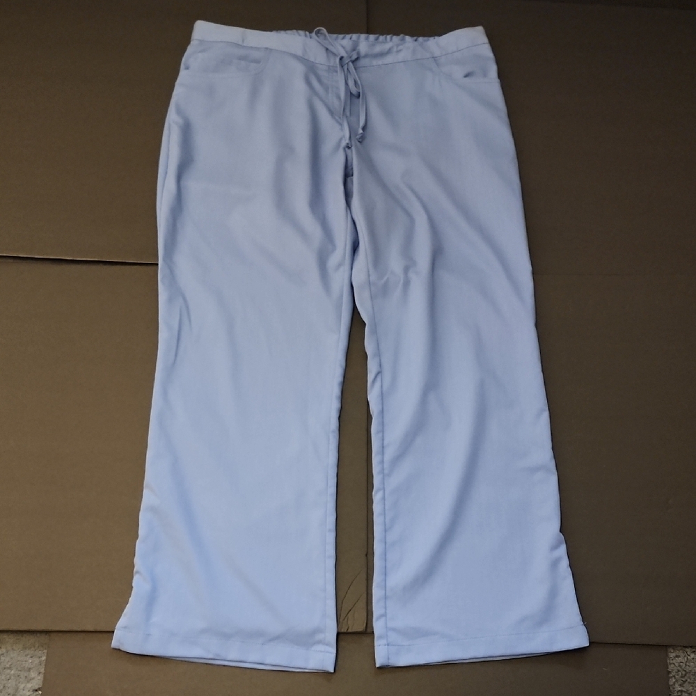 Preowned Greys Anatomy Barco Uniform Pants, Light Blue, Drawstring, Pockets